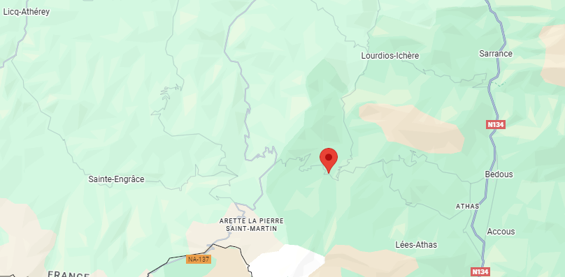 Epicentre du seisme. Vallée du Barétous. Le Petit Béarnais